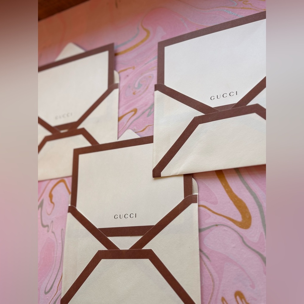 3 Blank Gucci Notecards Stationary Bundle